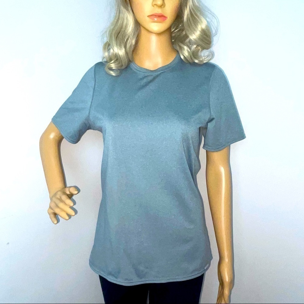 Patagonia Crew Neck T-Shirt Gray Short Sleeve High/Low Size Medium